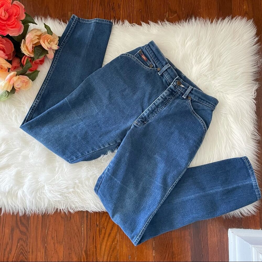Vintage LEE Jeans High Waisted Mom Rise Medium Dark Wash Made in USA